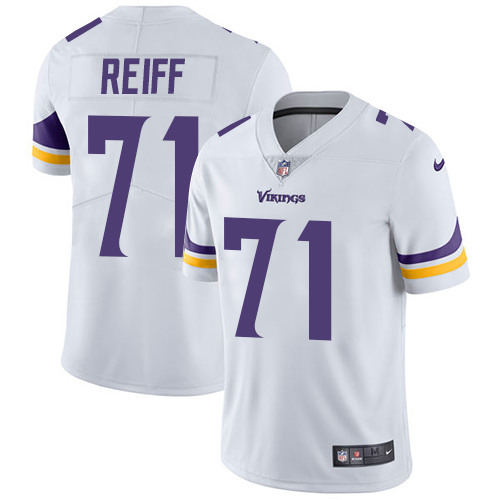 Minnesota Vikings #71 Limited Riley Reiff White Nike NFL Road Men Jersey Vapor Untouchable->minnesota vikings->NFL Jersey